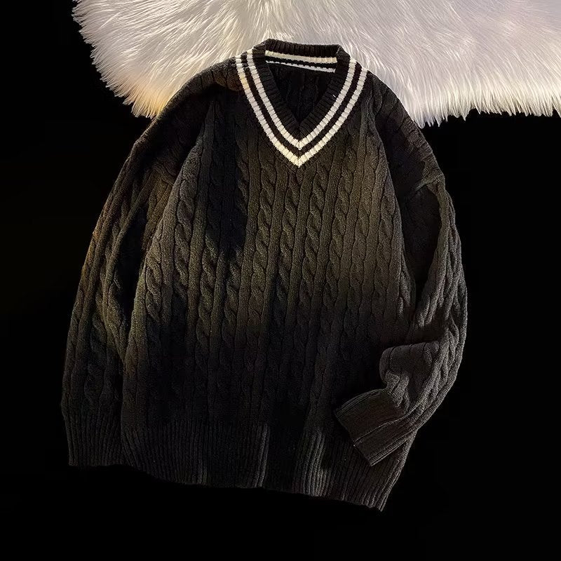 New Preppy Style Knitwear Coat