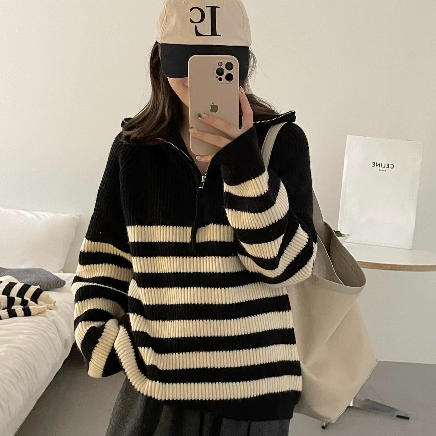 Korean Casual Elegant Knitwear Top