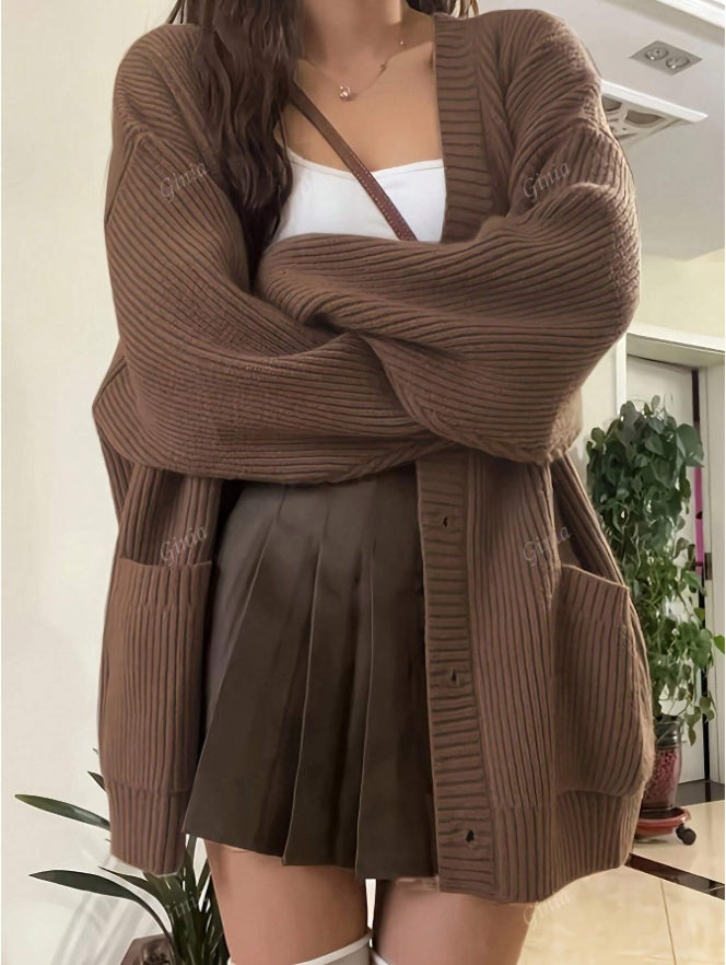 Women's Fashionable & Elegant Knitted Cardigan Sweater, Autumn Winter New Arrival