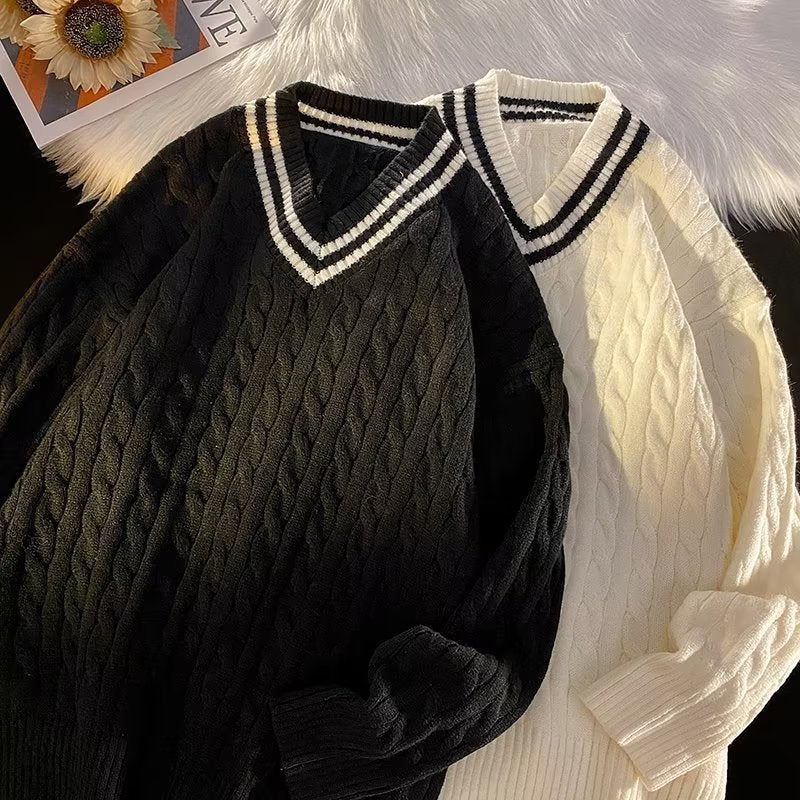 New Preppy Style Knitwear Coat